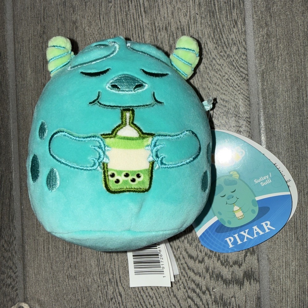 Squishmallows Disney 5" SULLEY Boba Tea Coffee Scented Plush Mystery Squad NEW